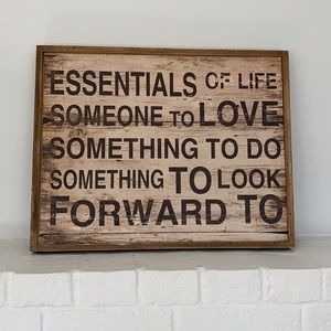 Motivational sign framed